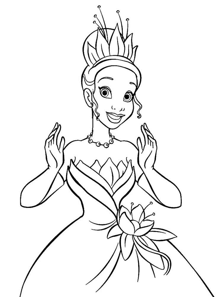 Wise Princess Tiana coloring page