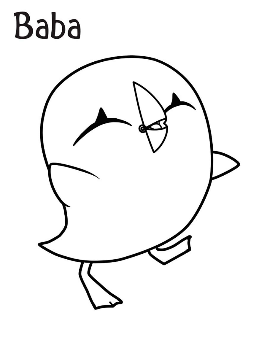 Baba Puffin Rock coloring page