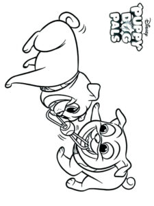 Bingo plays with Rolly coloring page