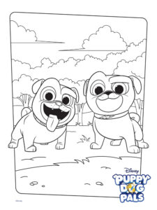 Bingo and Rolly coloring page