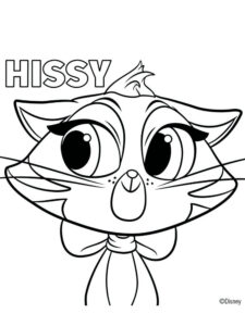 Cat Hissy coloring page