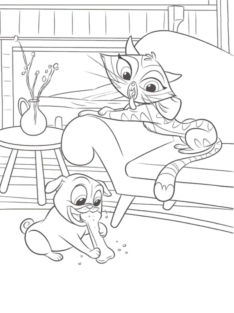 Rolly and Hissy coloring page