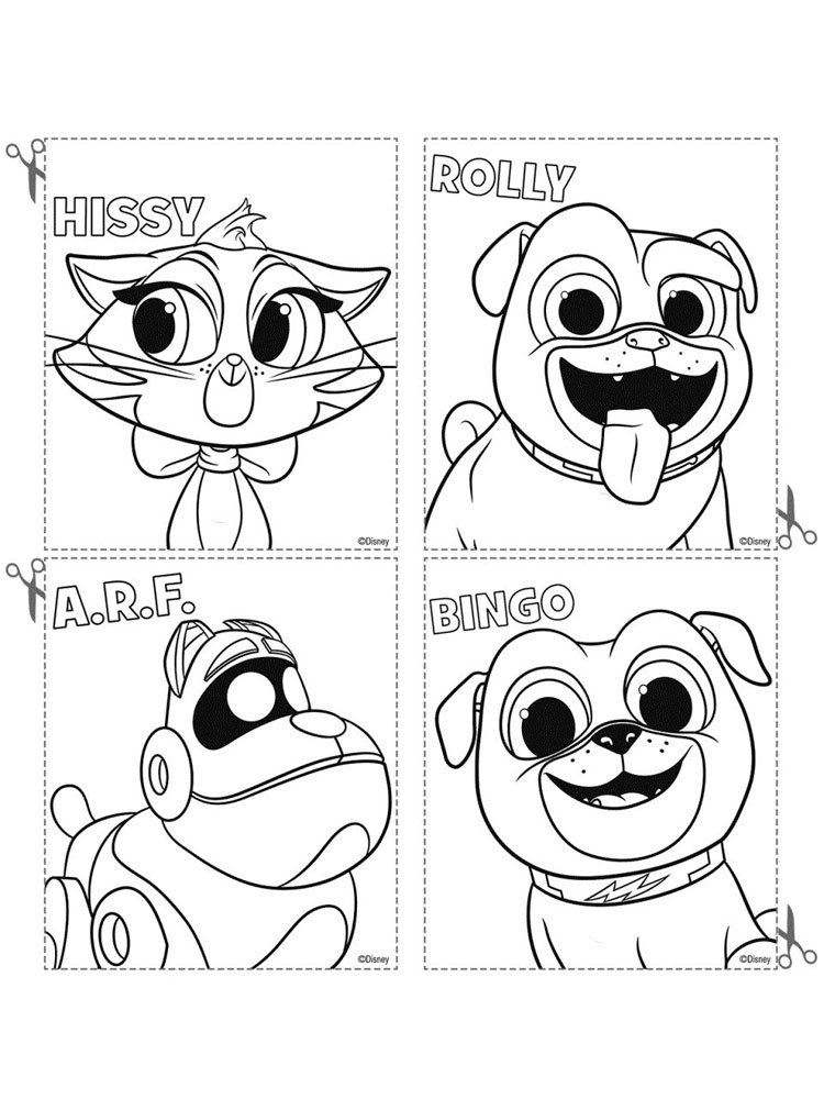Puppy Dog Pals Characters coloring page
