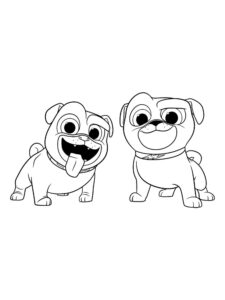 Rolly and Bingo Puppy Dog Pals coloring page