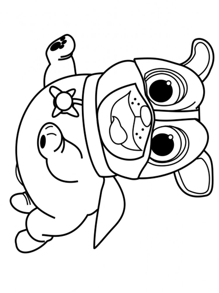 Bingo superhero coloring page