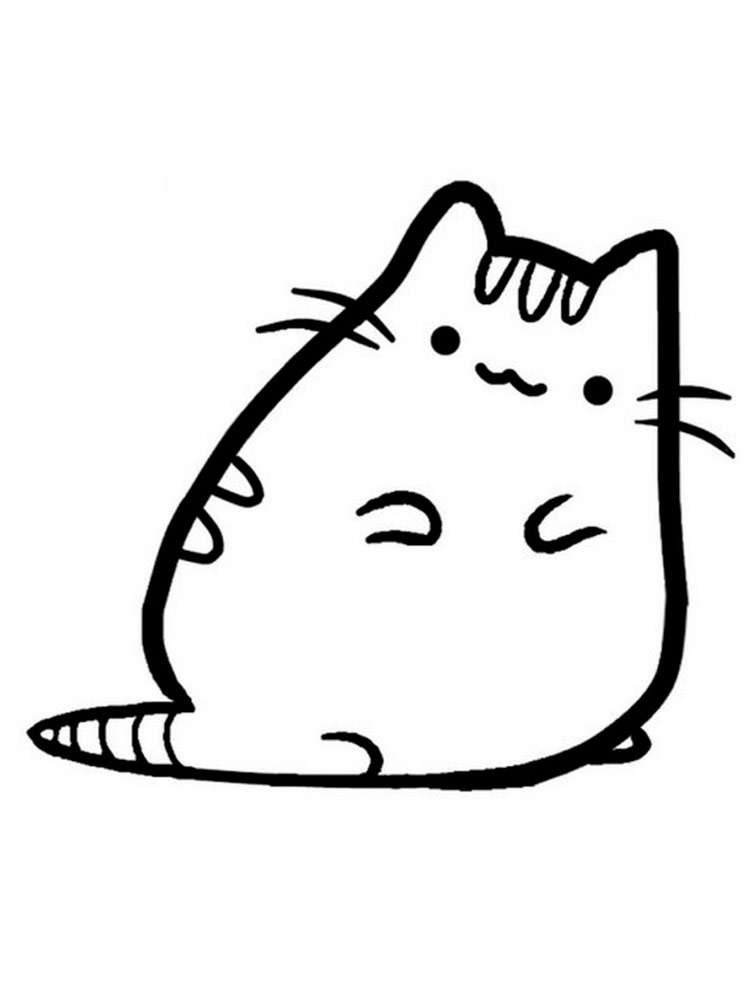 Cat Pusheen coloring page