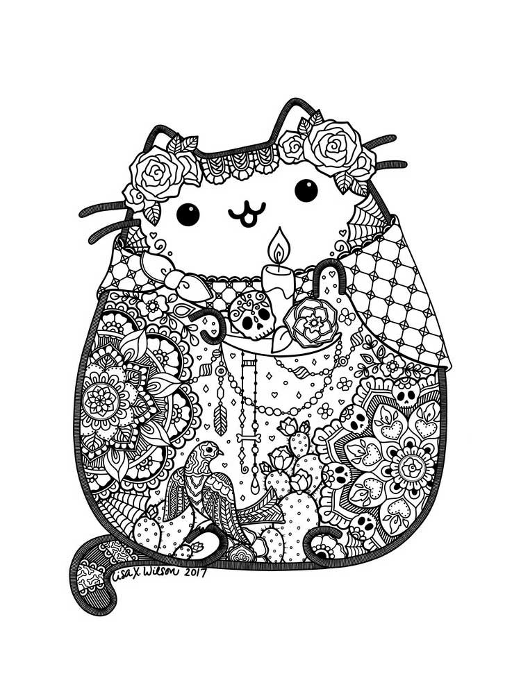Pusheen for Adult coloring page