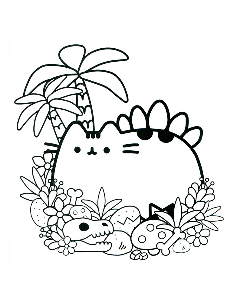 Pusheen Cat coloring page