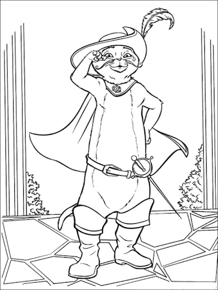 Puss in Boots 13 coloring page