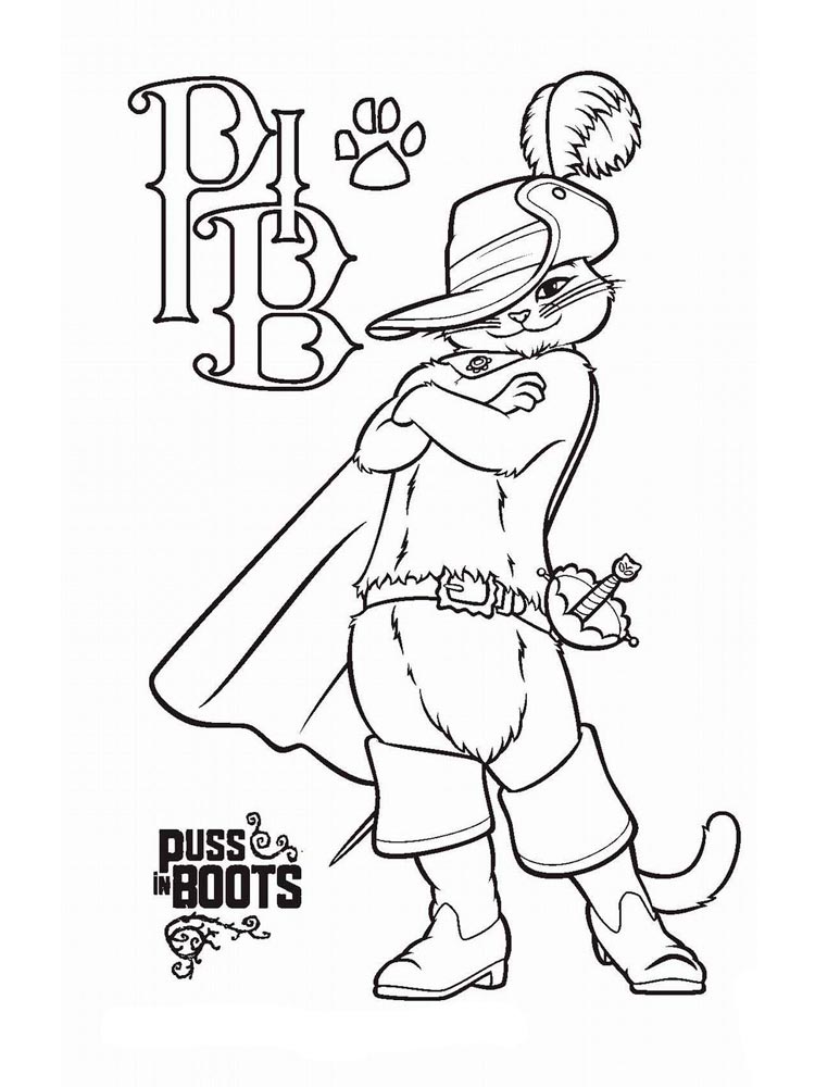 Puss in Boots 5 coloring page