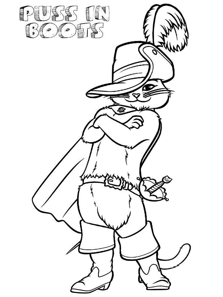 Puss in Boots 7 coloring page