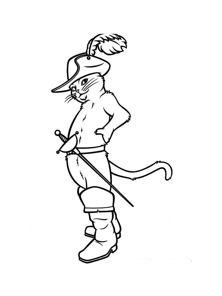 Puss in Boots 9 coloring page