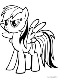 Rainbow Dash MLP coloring page