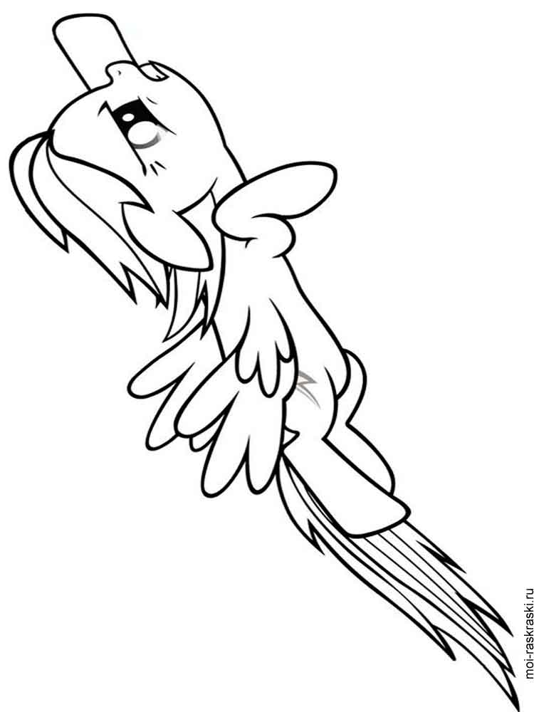 Lightning Rainbow Dash coloring page