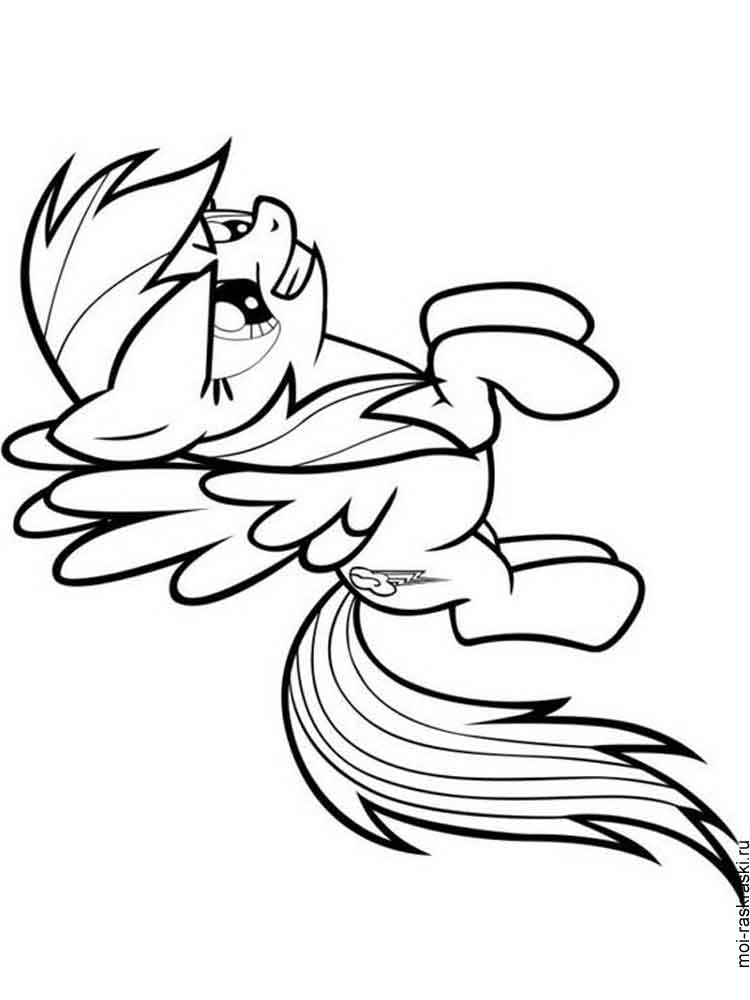Rainbow Dash Pony coloring page