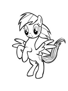 Rainbow Dash Pegasus coloring page