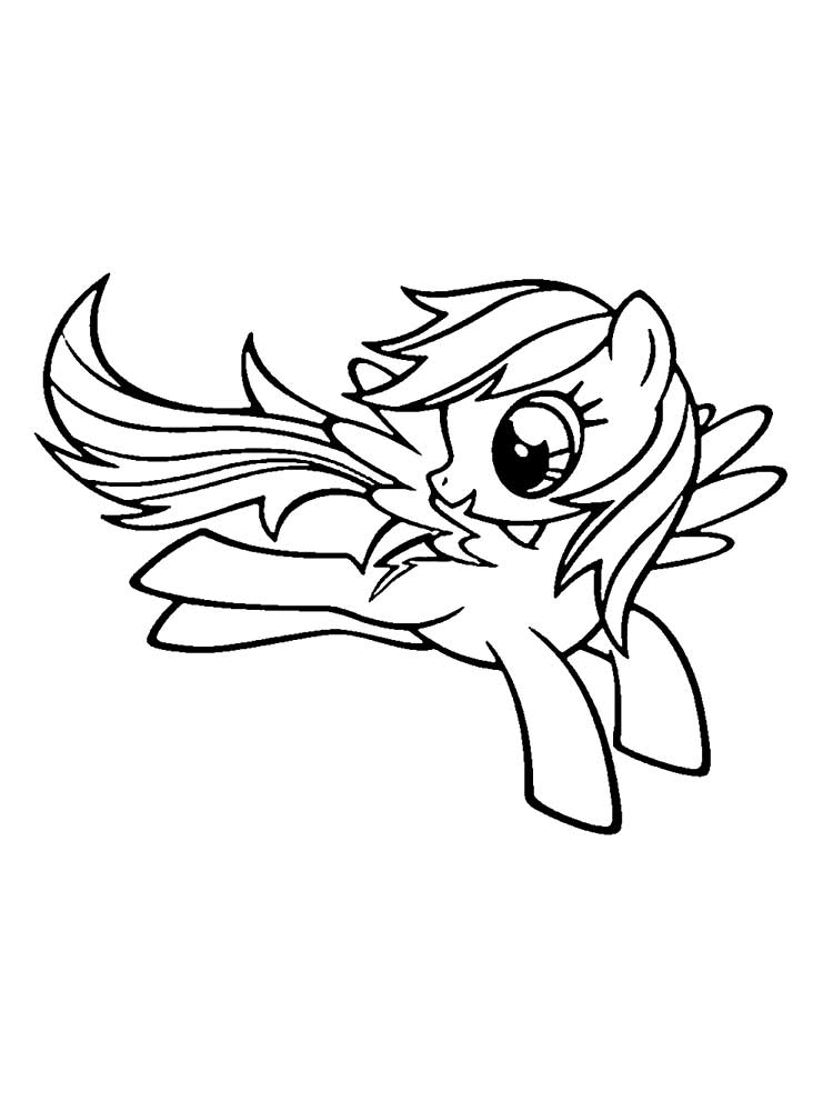 Beautiful Rainbow Dash coloring page