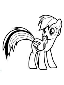 Cute Rainbow Dash coloring page