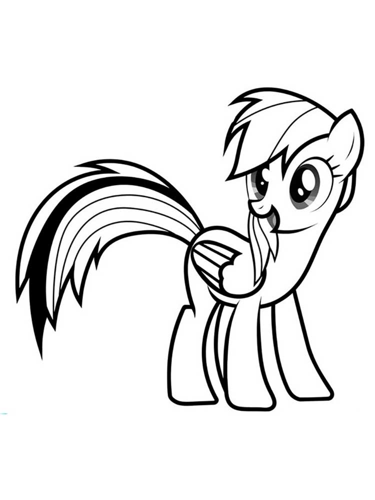 Cute Rainbow Dash coloring page