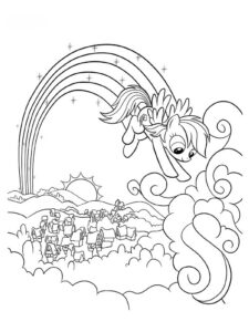 Cool Rainbow Dash coloring page