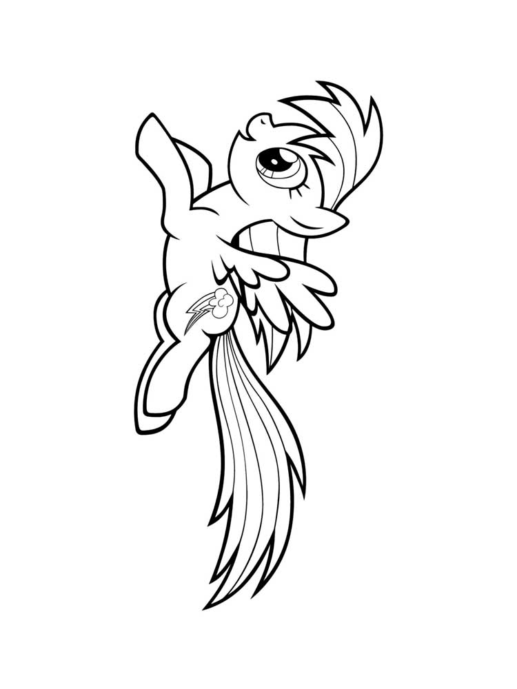 Rainbow Dash My Little Pony coloring page
