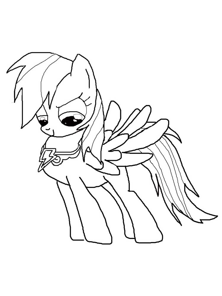 Amazing Rainbow Dash coloring page