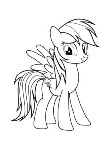 Pretty Rainbow Dash coloring page