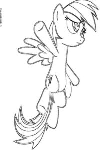 Fast Rainbow Dash coloring page