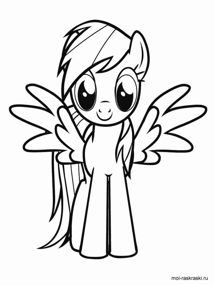 Pegasus Rainbow Dash coloring page