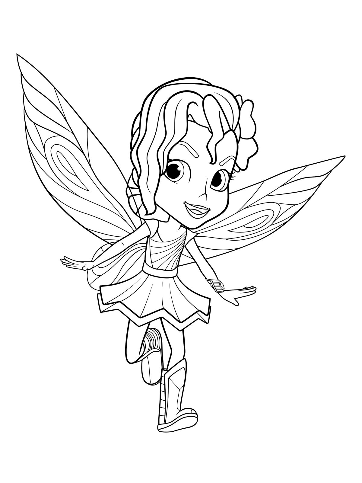 Lavender LaViolette with wings coloring page