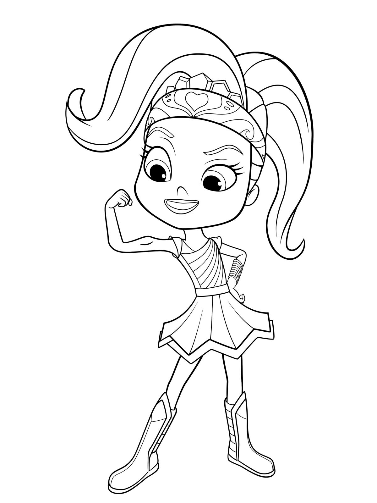 Rosie Redd Rainbow Ranger coloring page
