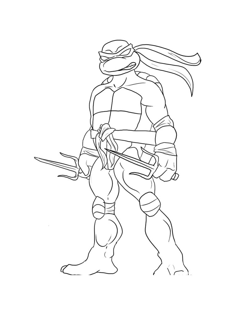 TMNT Raphael coloring page