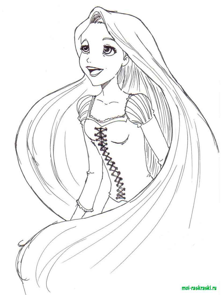 Amazing Rapunzel coloring page