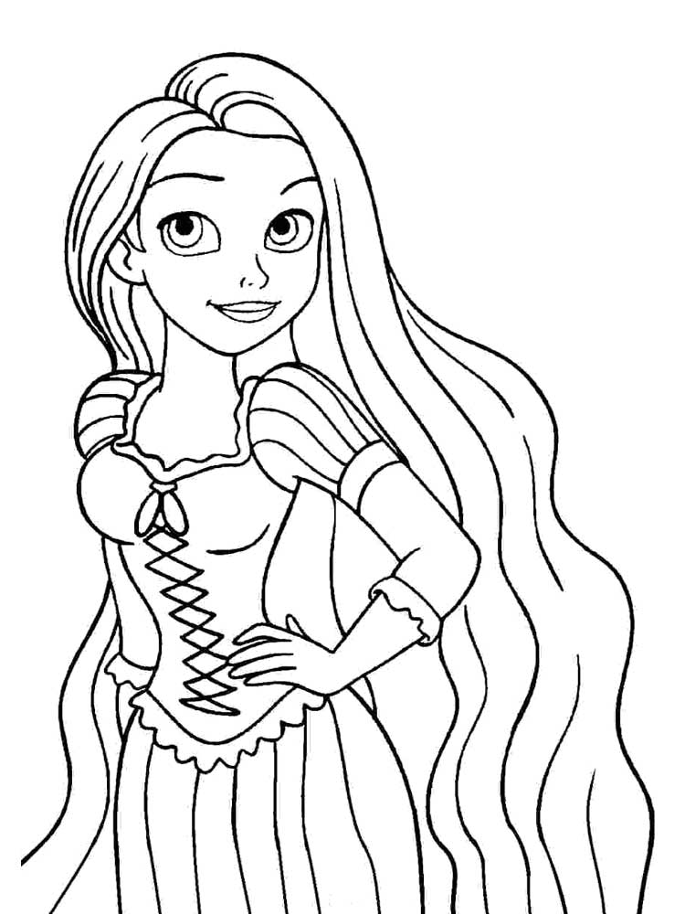 Fairytale Rapunzel coloring page