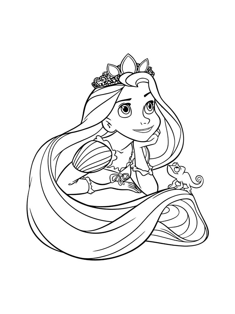 Rapunzel dreams coloring page