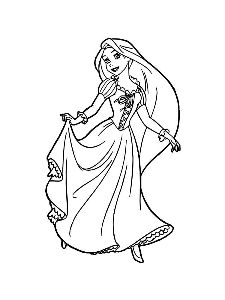 Tender Rapunzel coloring page