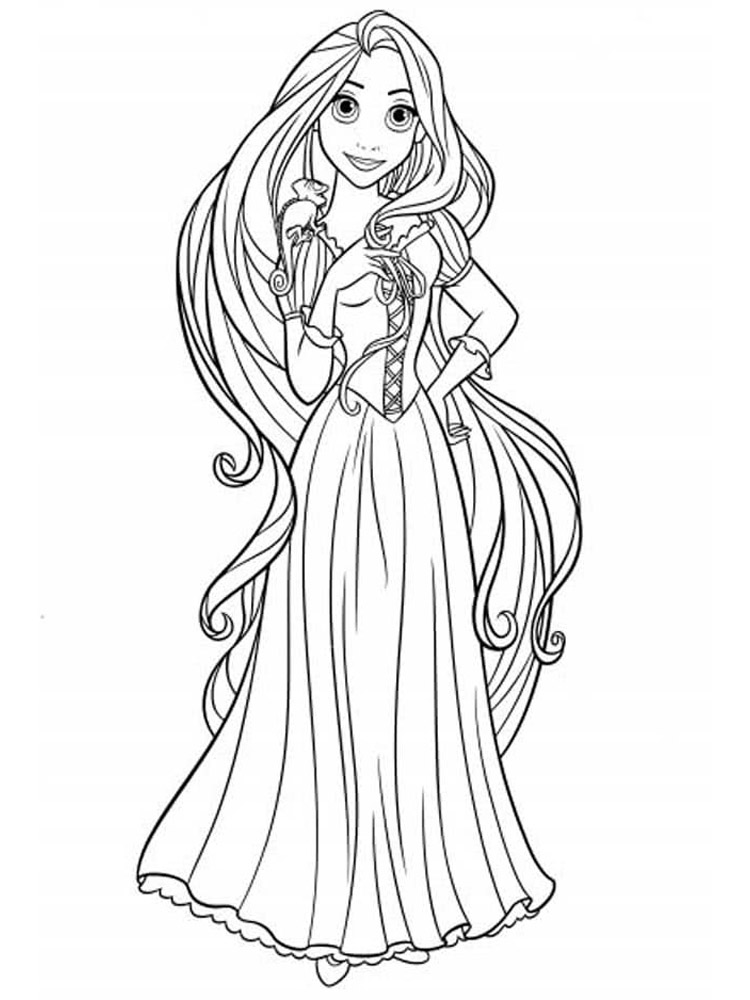 Princess Rapunzel coloring page