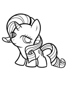 Chibi Rarity coloring page