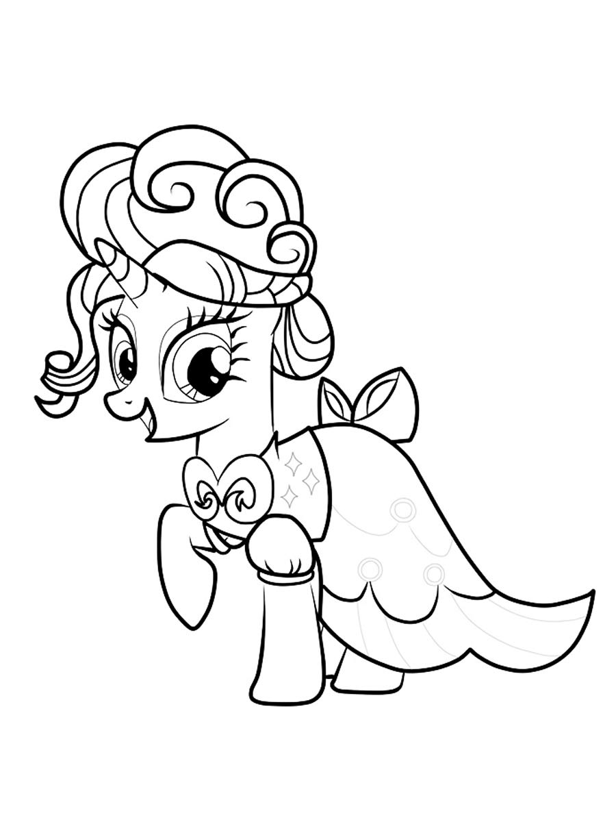 Rarity in outfit coloring page