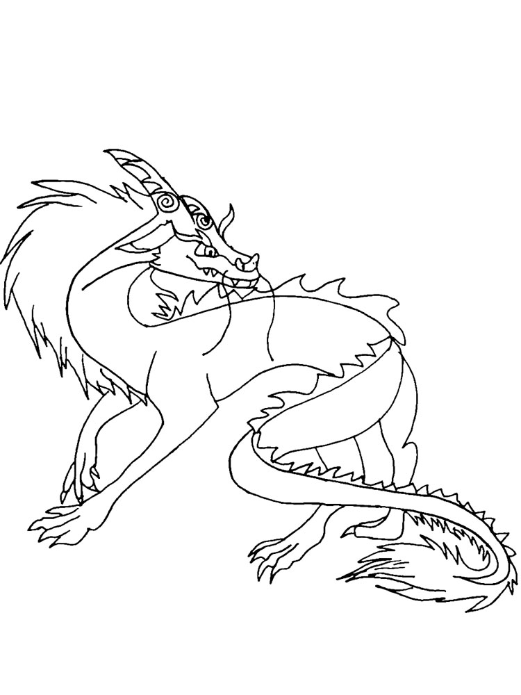 Dragon from Raya and the Last Dragon coloring page