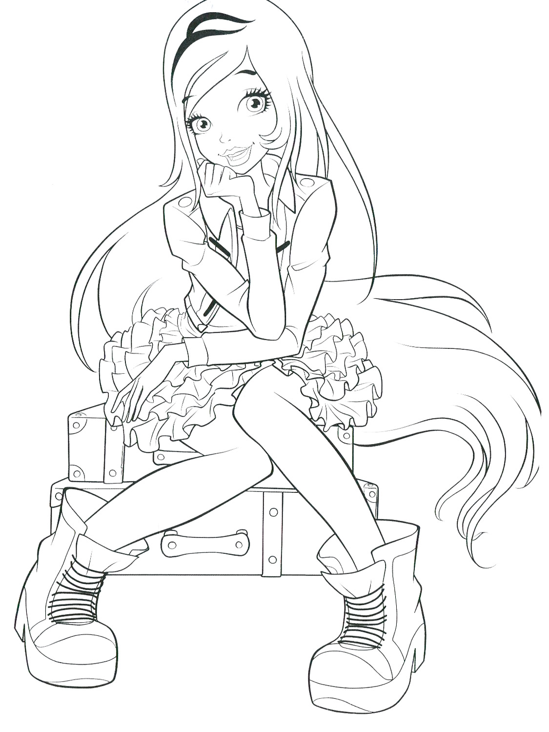 Rose Cinderella coloring page