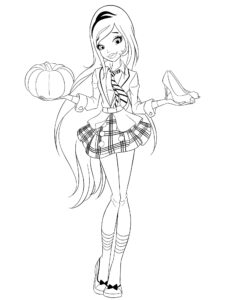 Rose Cinderella Regal Academy coloring page