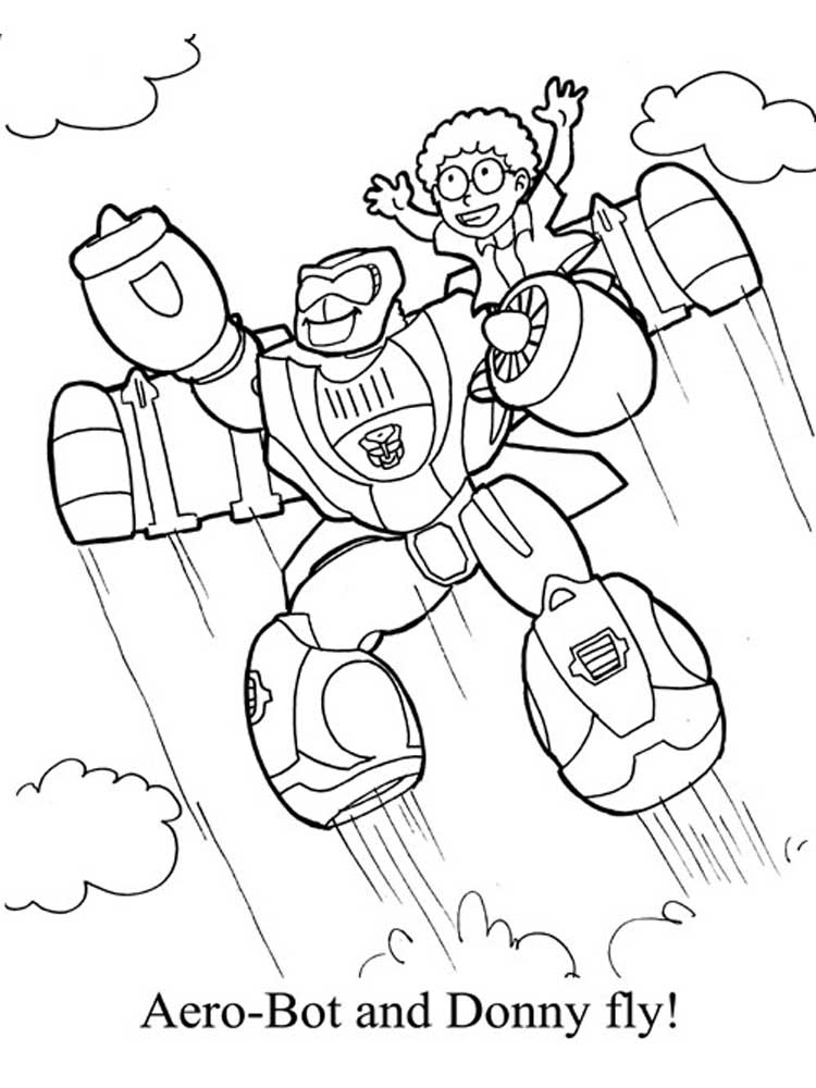 Aero-Bot Rescue Bots coloring page