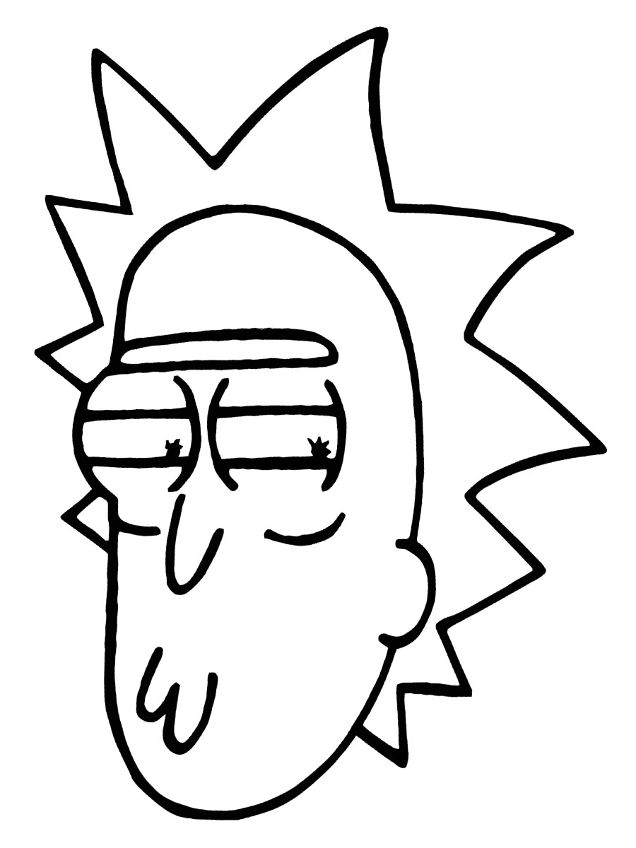 Face Rick coloring page