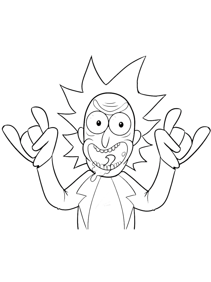 Cool Rick coloring page