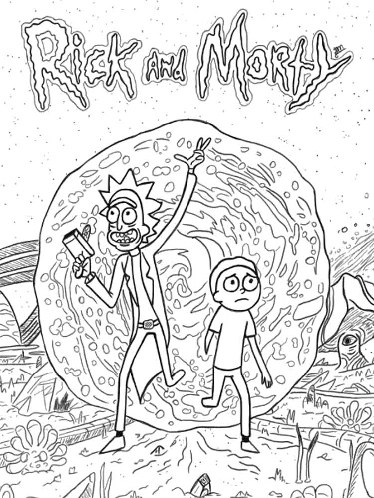 Rick and Morty 10 coloring page