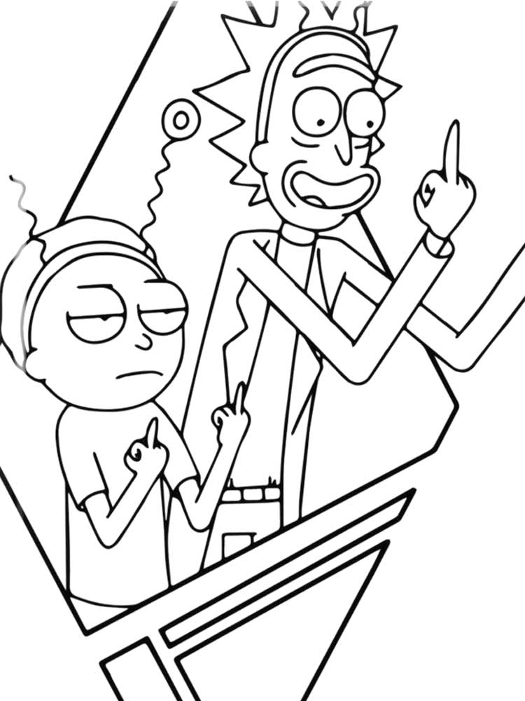 Rick and Morty 15 coloring page