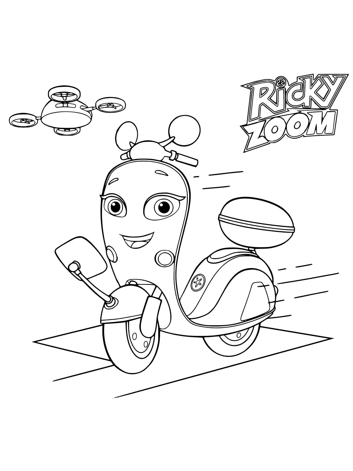 Scootio coloring page