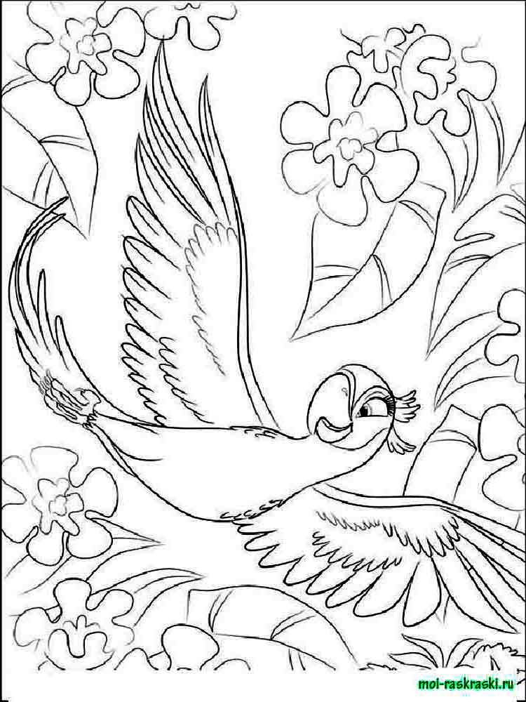 Jewel in flight coloring page