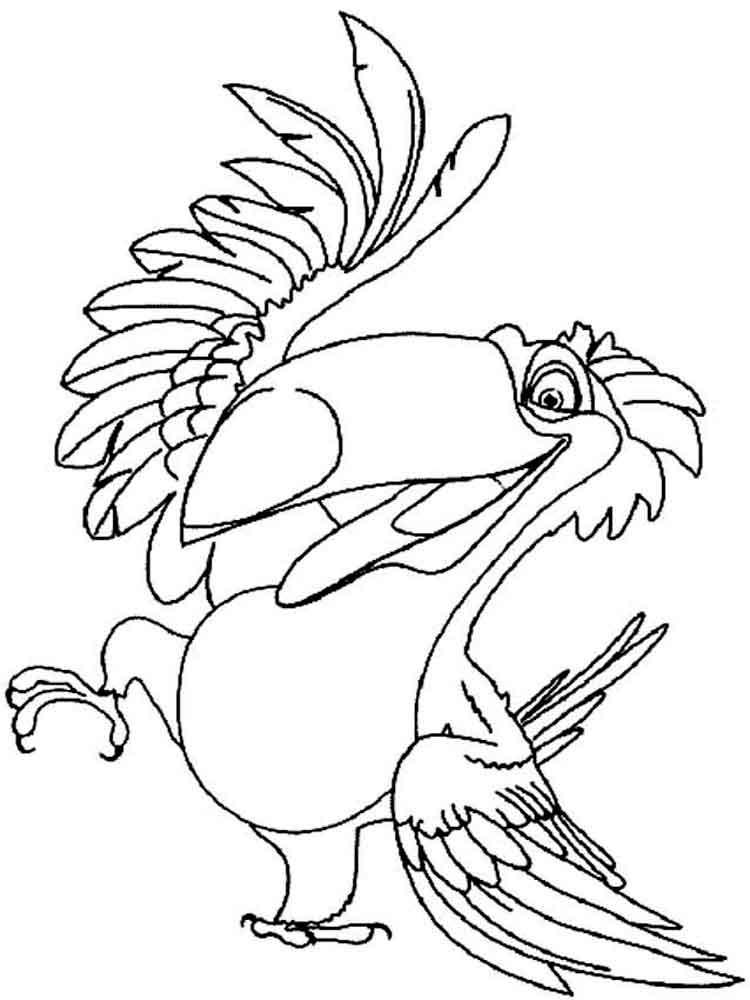 Rafael the Toucan coloring page